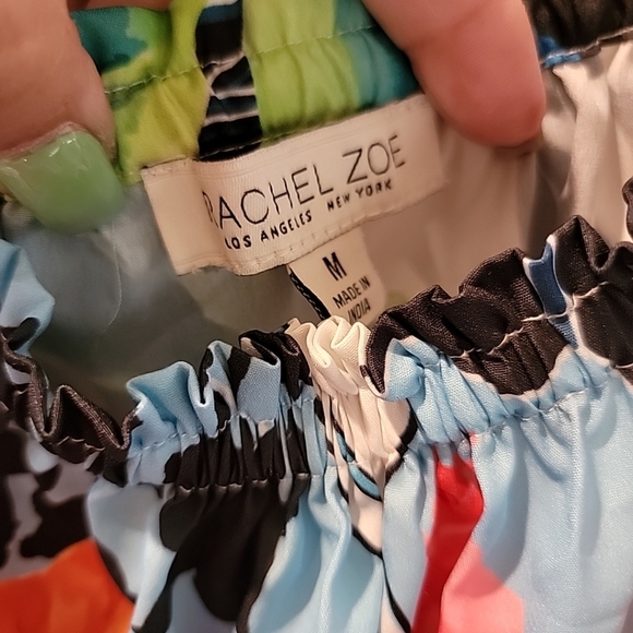 Rachel Zoe Womens Floral Cropped Blouse 3/4 Sleeve Size Medium - Picture 8 of 8